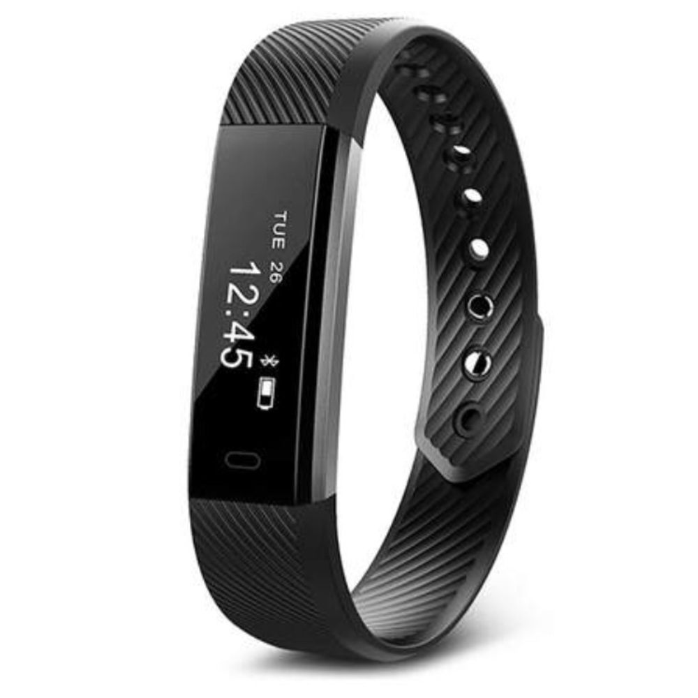 Touch Screen Smart Bracelet Fitness Tracker Black